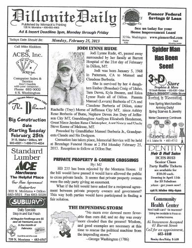Monday, February 25, 2013