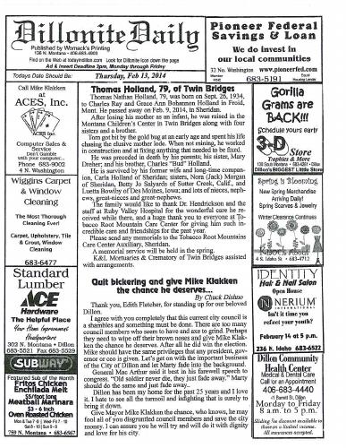 Thursday, February 13, 2014