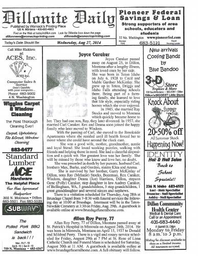 Wednesday, August 27, 2014