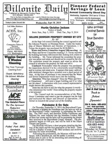 Wednesday, September 10, 2014