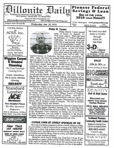 Wednesday, January 20, 2016