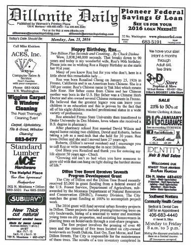 Monday, January 25, 2016