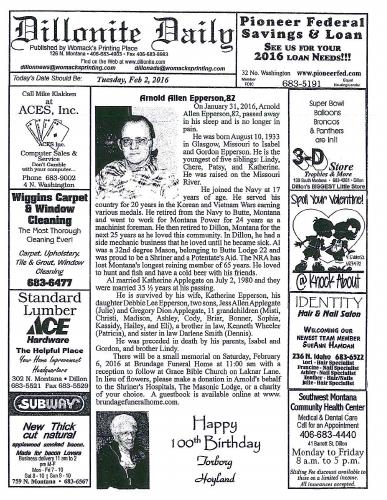 Tuesday, February 2, 2016