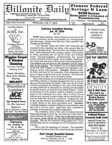 Wednesday, February 17, 2016