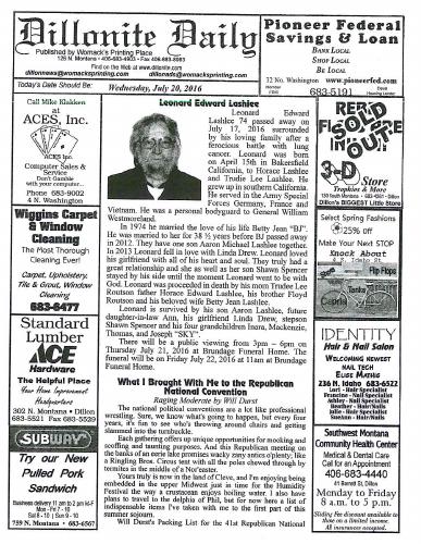Wednesday, July 20, 2016