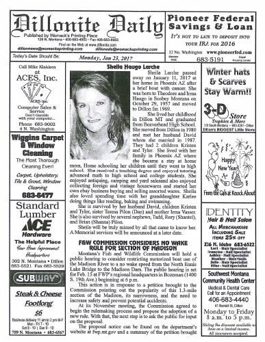Monday, January 23, 2017
