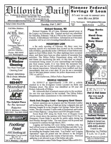 Tuesday, February 7, 2017