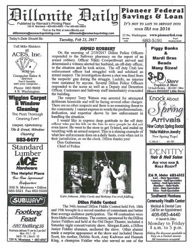 Tuesday, February 21, 2017