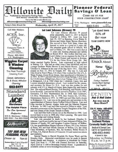Wednesday, April 19, 2017