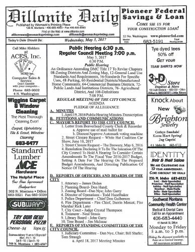 Wednesday, May 3, 2017