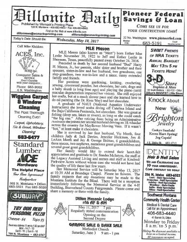 Wednesday, May 10, 2017