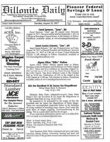 Tuesday, August 22, 2017