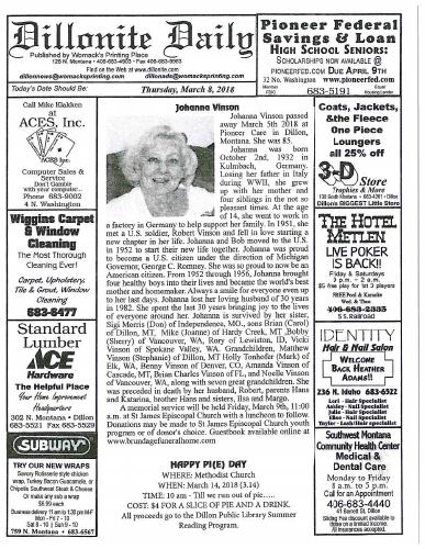 Thursday, March 8, 2018