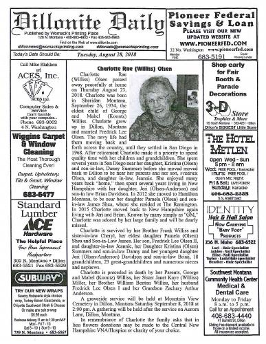 Monday, August 27, 2018