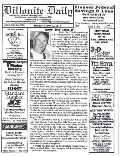 Monday, March 11, 2019