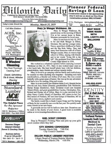 Monday, March 25, 2019