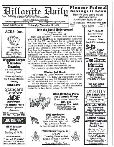 Wednesday, November 13, 2019