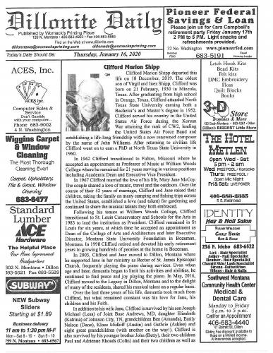 Thursday, January 16, 2020