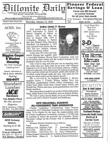 Thursday, January 23, 2020
