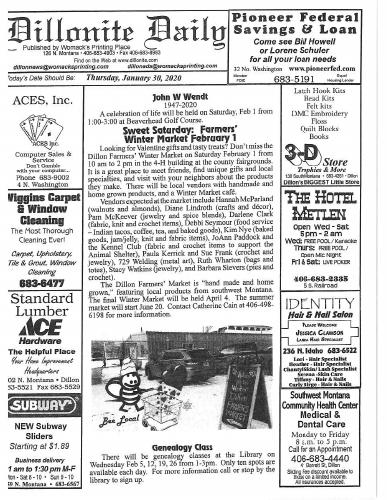 Thursday, January 30, 2020