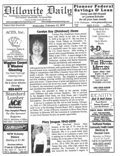 Wednesday, February 12, 2020