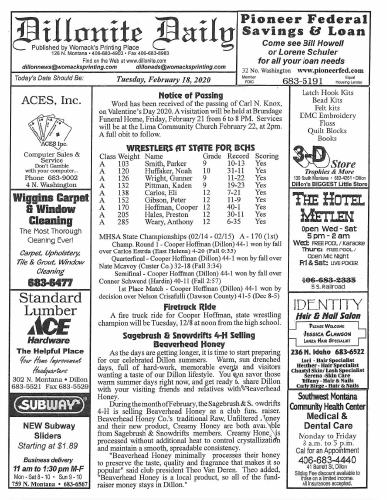 Tuesday, February 18, 2020