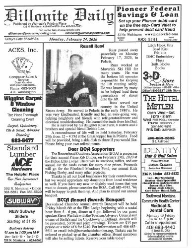 Monday, February 24, 2020