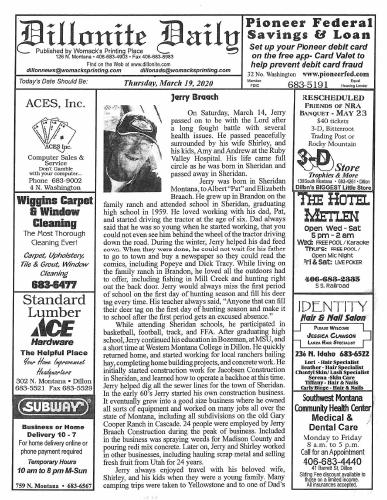 Thursday, March 19, 2020