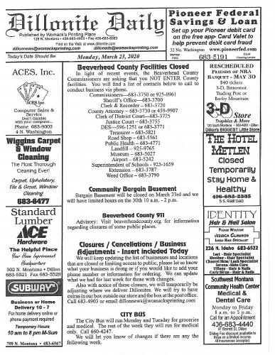 Monday, March 23, 2020