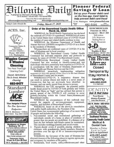 Friday, March 27, 2020