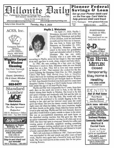 Tuesday, May 5, 2020