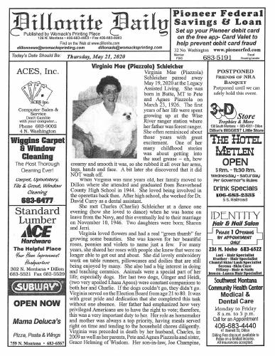 Thursday, May 21, 2020