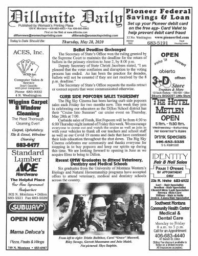 Thursday, May 28, 2020