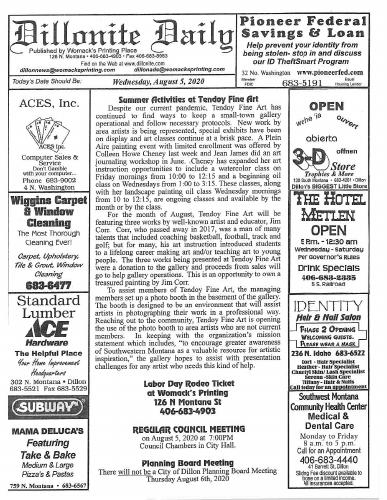 Tuesday, August 4, 2020