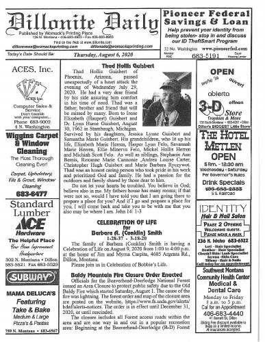 Wednesday, August 5, 2020