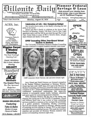 Monday, August 10, 2020