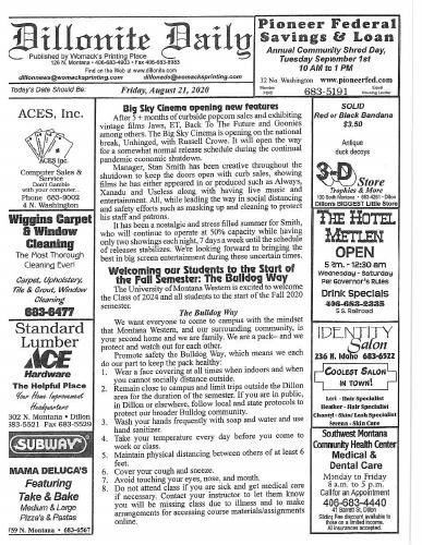 Friday, August 21, 2020