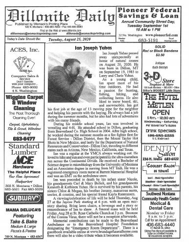 Tuesday, August 25, 2020