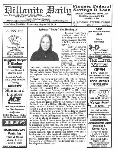 Wednesday, August 26, 2020