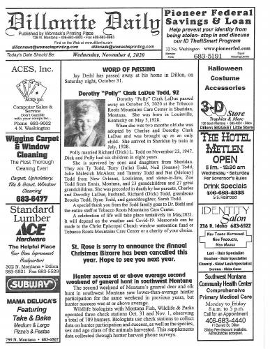 Wednesday, November 4, 2020