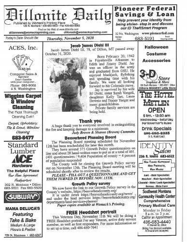 Thursday, November 5, 2020
