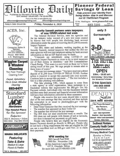 Friday, November 6, 2020