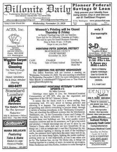 Wednesday, November 25, 2020