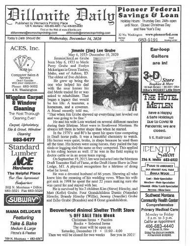 Wednesday, December 16, 2020