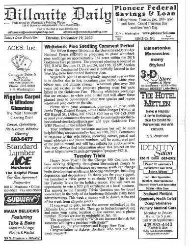 Tuesday, December 29, 2020