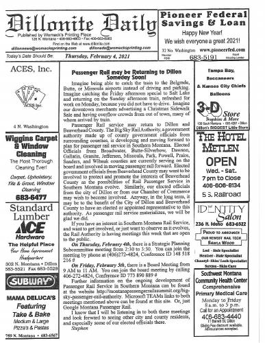 Thursday, February 4, 2021