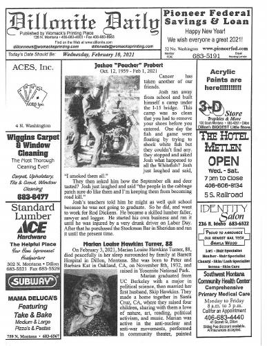 Wednesday, February 10, 2021
