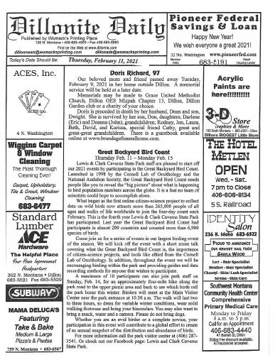 Thursday, February 11, 2021