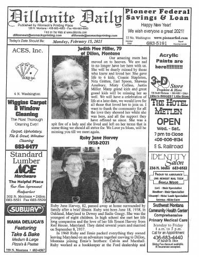Monday, February 15, 2021