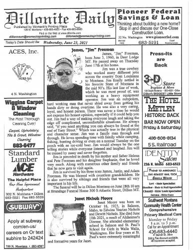 Wednesday, June 23, 2021